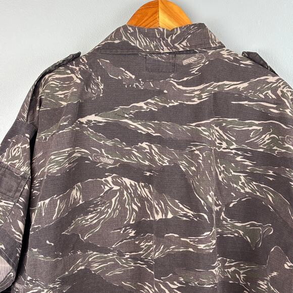 Vietnam Tiger Stripe BDU Tactical Jacket SWAT XXL Camo Outdoor Gear Mens - Picture 2 of 9